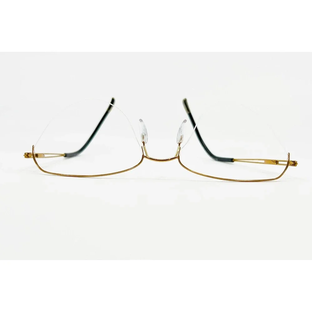 Silhouette Eyeglasses Unisex Gold Semi Rimless Titanium 4337 40 6052 54-17-140